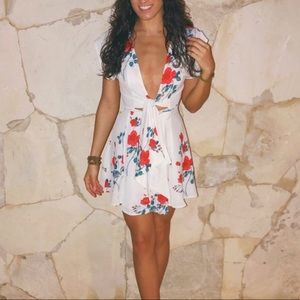 White Fox Boutique Floral Wrap Dress